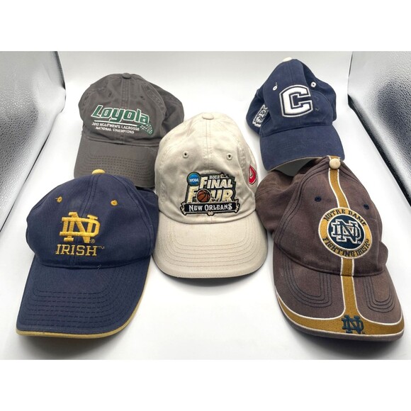 Lot Of 12 Vintage Baseball Caps Bucket Hats Notre Dame NCAA Italy France Greece - Picture 2 of 16